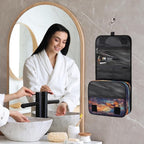 Travel Toiletry Bag for Women & Men Galaxy Animal Colorful Butterfly Hanging Cosmetic Organizer Portable Waterproof Makeup Case Make Up Bag with Compartments Travel Essentials for Bathroom Shower