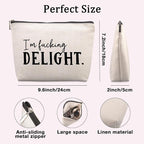 Funny Gag Gifts for Women Travel Cosmetic Bag, Funny Gifts for Friends Christmas Farewell Friendship Gifts for Women Friends Sister Coworkers Travel Makeup Bags