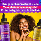 Locsanity Wini Pure 100% Jamaican Black Castor Oil Organic Cold-Pressed | Non-GMO | Unscented - 4 fl oz: Moisturizing Face & Hair Oil for Growth, Skin Care, Strengthening, & Nourishing