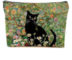 Secret Santa Gifts Black Cat Makeup Bags for Women - Cat Gifts for Women Girls Cats Lovers Sister Coworker, Cats Mom Gifts Cosmetic Bag Travel Organizer Zipper Christmas Birthday Friendship Gift