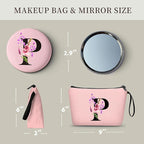 Birthday Inspirational Bridesmaid Proposal Team Small Gifts for Women Mom Aunt Teacher Sister Coworkers Makeup Cosmetic Bag Travel with Mirror Mothers Day Christmas Graduation P