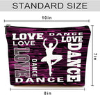 Cute Makeup Bag for Purse Canvas Waterproof Funny Cosmetic Bags for Women Zipper Travel Toiletry Pouch-Dance Makeup Bags