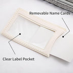 AVLA 4 Pack Student Book Pouches, A4 Mesh Zipper Bag with Handle, File Document Puzzle Bag with Name Card Pocket for Organizing Storage Board Games, School Office Appliances, Convenient to Carry