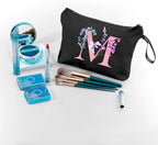 Birthday Maid of Honor Gifts for Women Her Mom Team Teacher Friend Bridesmaid Bride Personalized Makeup Cosmetic Bag with Mirror Valentines Mothers Day Christmas Graduation M
