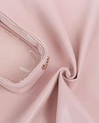 Pocmimut Clear Makeup Bags,Small Makeup Pouch with Large Cosmetic Bag Toiletry Bag Car Accessories Storage for Women Men,Travel Essentials Organizers,Pink