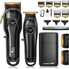 SUPRENT PRO Professional Hair Clipper and Trimmer Set with Foil Shaver, Professional Barber Clippers for Men