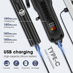 HIENA PRO Professional Hair Clippers Set for Men Cordless Hair Cutting Kit Barber Kit Rechargeable Clippers and Trimmers Set Clipper Set for Barbers with LED Display, Gifts for Men, (Black)