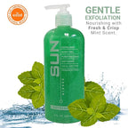 Sun Labs Unscented Exfoliating Body Scrub With Loofah Sponge Mitt for Soft Skin - 8 fl. oz. Bottle