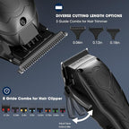Karrte Professional Hair Clippers and Trimmer Set, 3 in 1 Hair Clippers for Men, Pro Clipper, T-Shaper Trimmer & Foil Shaver, Cordless Clippers and Grooming Set, Hair Cutting Kit for Gift