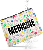 Medicine Cosmetic Bag Gifts for Women Friends Doctor Nurse Healthcare Professionals Colorful Medical Makeup Bag Zipper Pouch