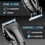 Novah Professional Barber Clippers and Trimmer Set - Foil Shaver Professional Hair Clippers for Men, Mens Cordless Hair Clipper for Barbers Haircut Kit, Fade