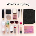MOLAIGIN Black Grey Leopard Cosmetic Bag For Women, Travel Makeup Bag, Toiletry Zipper Bag, Large Capacity Aesthetic Cases