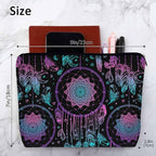 Dream Catcher Cosmetic Travel Bag For Toiletries, Native American Style Dreamcatcher Feathers Makeup Bag Toiletry Bags For Women, Flax Cosmetic Bags Make Up Bag Purse Toiletries Bag