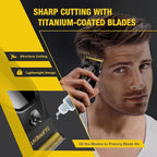 SUPRENT Mens Hair Clipper-Rechargeable Hair Cutting Kits with LED Display, Cordless Hair Clipper for Home Use & Barbers (Black)
