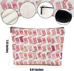 2pcs Western Makeup Bag Western Gifts for Women Cosmetic Bag Cowgirl Gifts for Women, Girls Sister, Pink Boots Cowboy Boots Gift Christmas Birthday Gift, Cowgirl Stuff