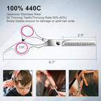 Sirabe 9 PCS Hair Cutting Scissors Thinning Shears Kit, Professional Haircut Scissors Set, Barber Hairdressing Texturizing Shears Tools for Salon Home Men Women Kids Adults Pet