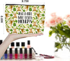 Cute Monkey Print Makeup Bag Monkey Gifts Cosmetic Travel Bag Monkey Accessories Decor Stuff for Animal Monkeys Lovers Women Girls Sister Best Friend Mom Funny Skincare Bags for Christmas Birthday