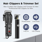 HIENA PRO Professional Hair Clippers and Trimmers Kit, Cordless Rechargeable Clippers with LED Display, Haircut Clipper Set for Barbers, Gifts for Men