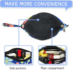 Gloppie Makeup Bag for Women Small Bag for Purse Tiny Travel Cosmetic Bag Zipper Makeup Pouch Klein Blue Flower