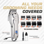 Fagaci Professional Hair Clippers & Hair Scissors with Extremely Fine Cutting, Hair Cutting Scissors Professional, Cordless Hair Clippers Set, Hair Shears, Barber Clippers Hair Cutting Shears