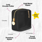 DANCOUR Clear Makeup Bag Mini Makeup Bag for Purse Mini Pouch Purse Clear Pouch Small Cosmetic Cosmetic Travel Case Black