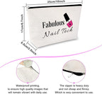 Nail Artist Appreciation Gift Makeup Bag Nail Technician Gift for Women Graduation Presents Cosmetic Bag Retirement Birthday Presents for Her Women Christmas Thanksgiving Keepsake Travel Pouch