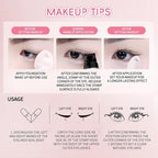Foldable Eyeliner Stamp,Winged Eyeliner Stamp,Gel Eye liner Pencil Set for Perfect Wings,Smudge Proof & Waterpoof Eye Liner,Easy Eye Stencil Makeup Tool (2PCS-Black)