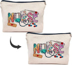 IWXYI Nurse Life Nursing Women's Makeup Make Up Bag Zipper Pouch Travel Toiletry Gifts For Women Nurse,Nursing Bags For Nurses,Nurse Appreciation Gift Nursing Graduation Gift Nursing Gift