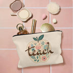 Teacher Makeup Bag - Cosmetic Bag for Women, Best Teacher Gifts for Christmas & Appreciation, Zipper Pouch
