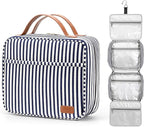 Bosidu Hanging Travel Toiletry Bag,Large Capacity Cosmetic Travel Toiletry Organizer for Women with 4 Compartments & 1 Sturdy Hook,Perfect for Travel/Daily Use/Christmas