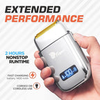 Fagaci Professional Hair Clippers for Barbers with Precise Cutting, 5 Speeds Double Foil Shavers for Men, Turbo Power Cordless Hair Clippers, Clean Shaving Foil Razor, Clippers for Hair Cutting