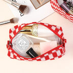 SOIDRAM Makeup Bag Preppy Cosmetic Bag Bulk Makeup Pouch Personalize Travel Toiletry Bag Organizer Cute DIY Makeup Brushes Storage Bag for Women