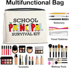 School Principal Gifts: Makeup Bag, Appreciation Gifts for Women, Survival Kit Zipper Pouch