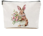 Cute Bunny Makeup Bag Bunny Gifts Cosmetic Bag Bunnies Themed Gifts for Women Girls Friend Daughter Rabbit Lovers Gifts Travel Organizer Zipper Pouch Christmas Birthday Friendship Easter Gifts