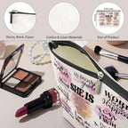 Positive Affirmations Makeup Bag Mental Health Motivational Inspirational Gifts for Female Sister Girl Friend Colleagues Coworker Birthday Friendship Mothers Day Nurse Day Travel Toiletry Bag