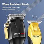 HIENA PRO Professional Barber Kit Hair Clippers Set for Men, Hair Cutting Set, Rechargeable Cordless Clippers and Trimmers Set, Hair Cutting Kit with LED Display, USB Charging, Gifts for Men
