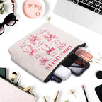God Says I Am Makeup Bag, Pink Coquette Bow Bible Verse Cosmetic Bag, Inspirational Christian Gifts for Women, Religious Faith Based Gifts Inspirational Affirmations Gift Bag