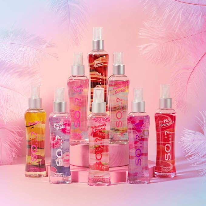 So...? Vanilla Milkshake Body Mist - Vanilla Perfume with Peach, Plum, Rose Notes - Ideal Gifts for Women - Long-Lasting Perfume for Women - 3.5 oz