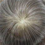 FACE MIRACLE Toupee for Men Lace Center Mens Toupee Hairpiece for Man Human Hair Replacement System Lace Center with Poly around Hair Units Mens Wig Hair Prosthesis 6"X8" #460