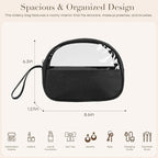 Small Clear Travel Makeup Bag, Waterproof Leak-Proof Toiletry Bag for Women, Simple Transparent Cosmetic & Makeup Bag Organizer