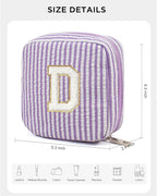 LETGO Travel Makeup Bag for Girls, Initial Makeup Bag | Small Makeup Bag | Teen Girl Gifts for Teenage | Birthday Gifts for Women | Unique Gifts for Girls | Car Organizer