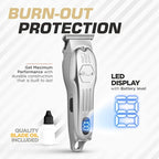 Fagaci Professional Hair Clippers, Hair Scissors & Hair Trimmer Extremely Sharp, Hair Shears, Turbo Power Cordless Hair Clippers & Hair trimmer Set