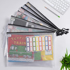 12 Pcs Plastic Mesh Zip File Bags, Waterproof Tear-Resistant Document File Folders, B4 Size Zipper Documents Pouch Document Organizer Bags for School Office Home Travel Storage(15.35×11.22Inch)