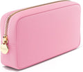 Embla Makeup Bag Travel Cosmetics Pouch and Toiletry Bag, Nylon Zipper Pouch Purse, Cute Make Up Organizer Storage Tote for Women Girls, Travel Skincare Case, Small Makeup Bags, Flamingo Pink