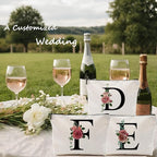 Initial A-Z Personalized Letter Makeup Bag, Monogrammed Bridesmaid Gifts/Presents Cosmetic Bag, Portable Stationery Storage Organizer Pouch, Friendship Love Travel Makeup Bags