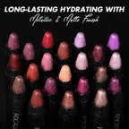 FOCALLURE Ultra Chic Lipstick,Rich Vitamin E Lip Crayon,Lightweight Color without Drying or Fading,Long Lasting Waterproof Lips Makeup,DEL RIO