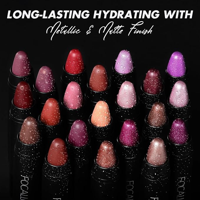 FOCALLURE Ultra Chic Lipstick,Rich Vitamin E Lip Crayon,Lightweight Color without Drying or Fading,Long Lasting Waterproof Lips Makeup,FUZZY WUZZY