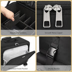 TANTO Rolling Makeup Bag Professional Makeup Artist Bags 4 in 1 Makeup Case on Wheels Rolling Cosmetics Organizer Extra Large Cosmetology Case With 360° Swivel Wheels and Adjustable Dividers