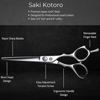 Saki Kotaro Hairdressing Shears for Professional Hair Cutting - Hair Scissors Designed for Barbers and Hairdressers - 5.5 Inch - For Professional Use