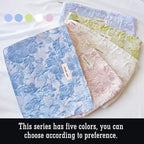 STARDW Aesthetic Floral Makeup Bag Cute Small Cosmetic Bags for Women Girls, Travel Toiletry Bag Large Capacity Zipper Makeup Pouch, Purse Organizer Pouches